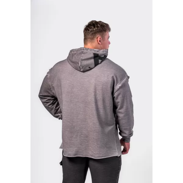  Sprani Oversized pulover s kapuco NO BS 371 SVETLO SIV Nebbia 