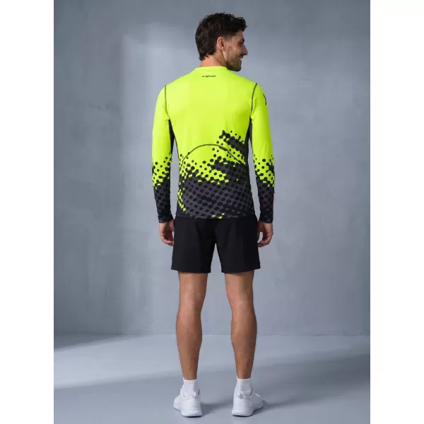  Moška funkcionalna kompresijska majica z dolgimi rokavi ALTISPORT VOJ/ALM109TR03 FLUO RUMENA 