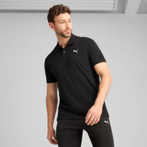  Moška majica s kratkimi rokavi z ovratnikom PUMA ESS PIQUE POLO 682554-01 ČRNA 