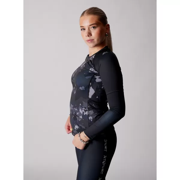  Ženska premium funkcionalna majica z dolgimi rokavi ALTISPORT VOJ/ALW110TR03 ČRNA 