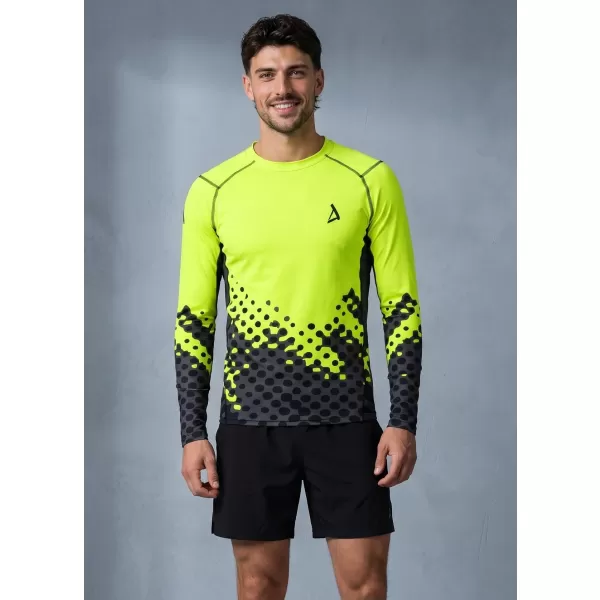  Moška funkcionalna kompresijska majica z dolgimi rokavi ALTISPORT VOJ/ALM109TR03 FLUO RUMENA 