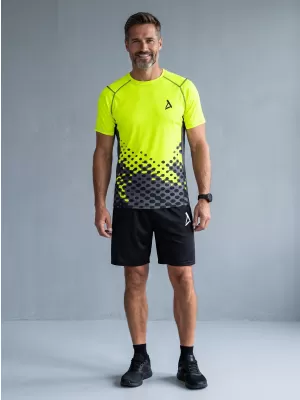 Moška vrhunska funkcionalna kompresijska majica ALTISPORT VOJ/ALM109TR04 FLUO RUMENA