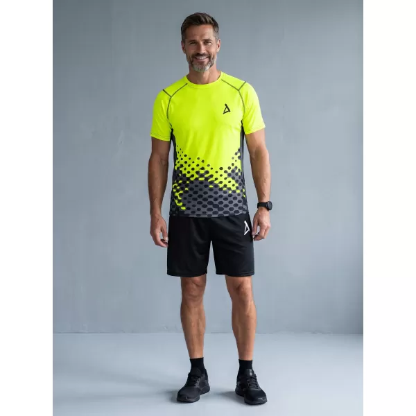  Moška vrhunska funkcionalna kompresijska majica ALTISPORT VOJ/ALM109TR04 FLUO RUMENA 