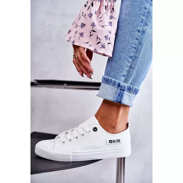  BIG STAR Ženske usnjene superge KK274010 WHITE Big Star Shoes 