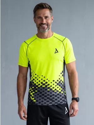 Moška vrhunska funkcionalna kompresijska majica ALTISPORT VOJ/ALM109TR04 FLUO RUMENA