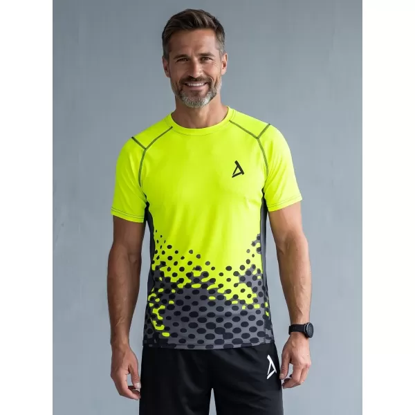  Moška vrhunska funkcionalna kompresijska majica ALTISPORT VOJ/ALM109TR04 FLUO RUMENA 