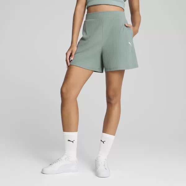  Ženske kratke hlače PUMA ESS ELEVATED SHORTS 685026_30 ZELENA LUNA 