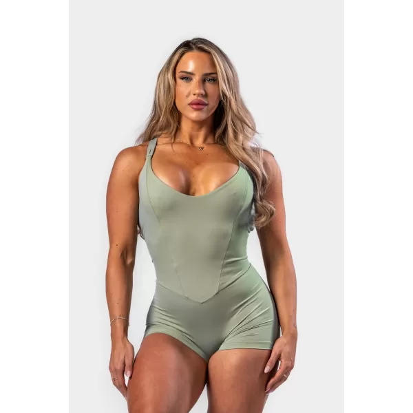  Fitnes kombinezon za oblikovanje STRONG BEAUTY 427 SVETLO ZELEN Nebbia 