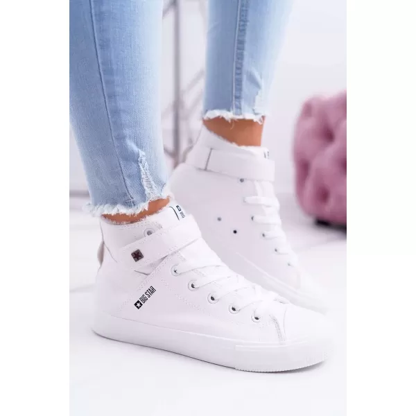  Ženski usnjeni gležnjarji BIG STAR V274541FW WHITE Big Star Shoes 