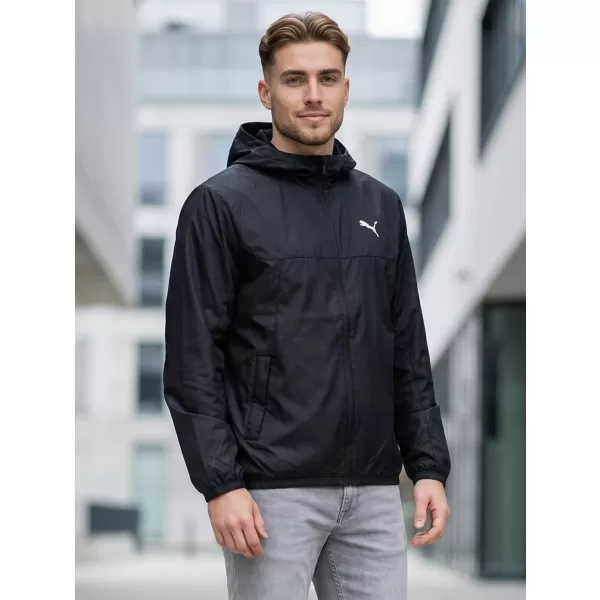  Moška vetrovka PUMA ESS REGULAR WINDBREAKER 684625-01 ČRNA 